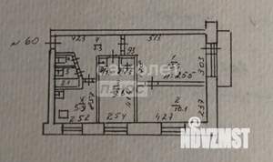 3-к квартира, вторичка, 51м2, 3/5 этаж