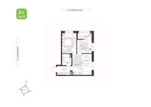 2-к квартира, вторичка, 47м2, 12/16 этаж