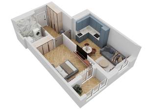 1-к квартира, вторичка, 45м2, 3/23 этаж