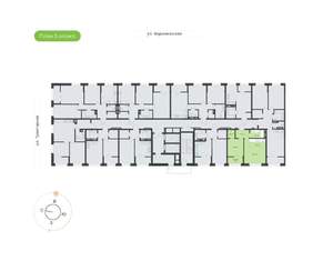 1-к квартира, вторичка, 43м2, 18/20 этаж