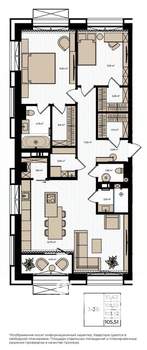 3-к квартира, вторичка, 104м2, 3/15 этаж