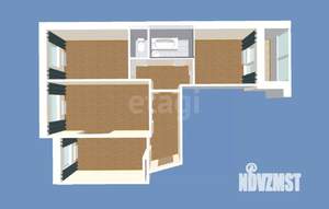 3-к квартира, вторичка, 69м2, 1/10 этаж