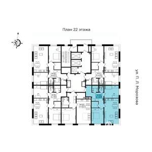 3-к квартира, вторичка, 73м2, 22/22 этаж