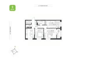 3-к квартира, вторичка, 68м2, 9/16 этаж