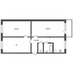3-к квартира, вторичка, 63м2, 5/5 этаж