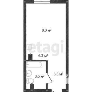 Студия квартира, вторичка, 24м2, 1/9 этаж