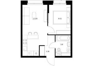 1-к квартира, вторичка, 34м2, 5/10 этаж