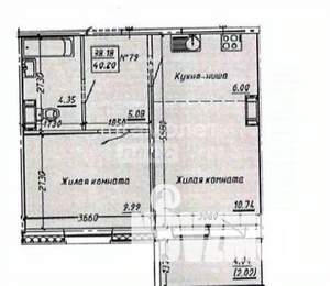 2-к квартира, строящийся дом, 40м2, 2/8 этаж