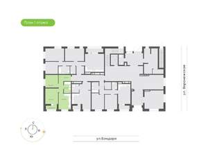 2-к квартира, вторичка, 50м2, 1/9 этаж
