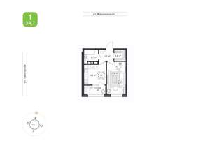 1-к квартира, вторичка, 35м2, 15/20 этаж