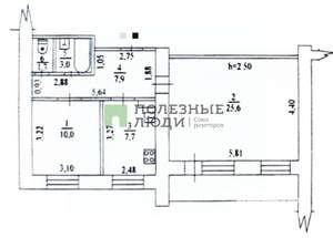 2-к квартира, вторичка, 56м2, 11/14 этаж
