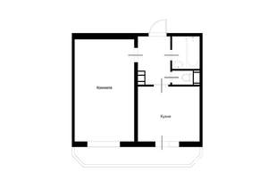 1-к квартира, вторичка, 38м2, 3/3 этаж