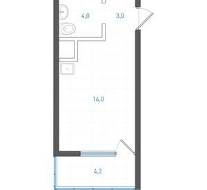 Студия квартира, вторичка, 25м2, 10/25 этаж