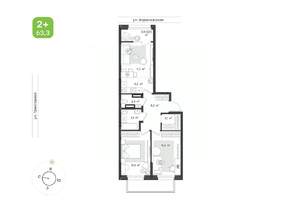 2-к квартира, вторичка, 63м2, 15/16 этаж