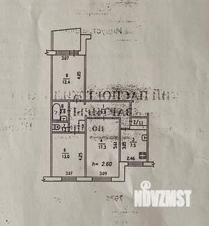 3-к квартира, вторичка, 66м2, 2/9 этаж