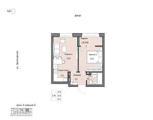 1-к квартира, вторичка, 37м2, 9/9 этаж