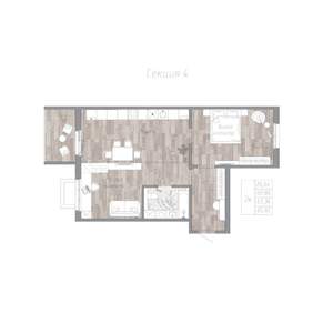 2-к квартира, строящийся дом, 63м2, 1/4 этаж
