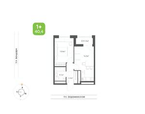 1-к квартира, вторичка, 40м2, 17/20 этаж