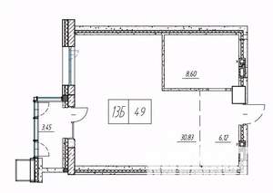 1-к квартира, вторичка, 49м2, 13/21 этаж