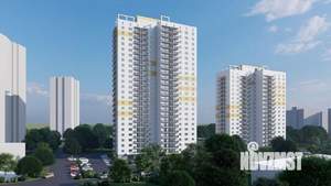 1-к квартира, строящийся дом, 36м2, 23/25 этаж