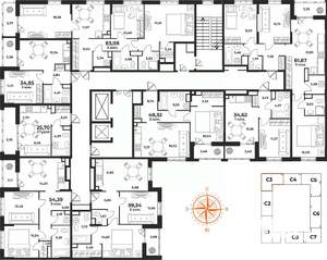 3-к квартира, вторичка, 83м2, 10/10 этаж