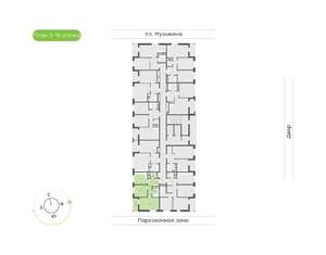 2-к квартира, вторичка, 53м2, 13/16 этаж