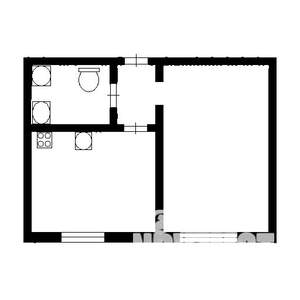 1-к квартира, вторичка, 39м2, 1/6 этаж