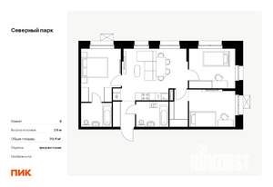 3-к квартира, вторичка, 70м2, 7/10 этаж