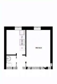 1-к квартира, вторичка, 35м2, 4/9 этаж