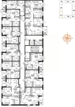 4-к квартира, вторичка, 78м2, 9/10 этаж