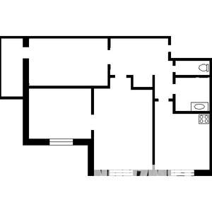 3-к квартира, вторичка, 59м2, 2/6 этаж