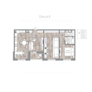 3-к квартира, строящийся дом, 73м2, 5/6 этаж