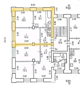 2-к квартира, вторичка, 47м2, 1/3 этаж