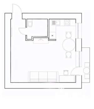 Студия квартира, вторичка, 28м2, 2/2 этаж