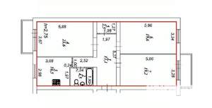 3-к квартира, вторичка, 92м2, 1/3 этаж