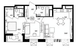 3-к квартира, строящийся дом, 63м2, 3/17 этаж
