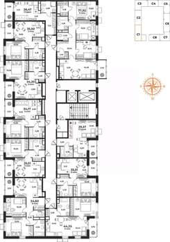 3-к квартира, вторичка, 55м2, 9/10 этаж