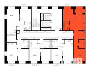 2-к квартира, вторичка, 57м2, 3/10 этаж