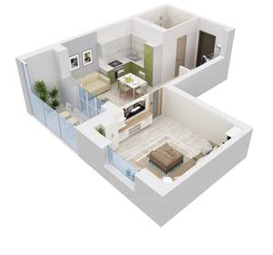 1-к квартира, вторичка, 41м2, 22/24 этаж