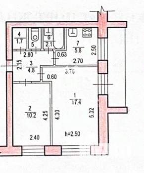 2-к квартира, вторичка, 44м2, 3/9 этаж