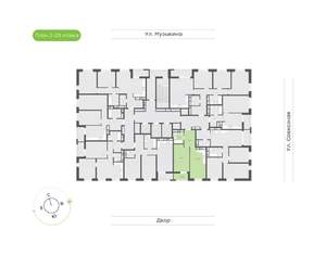 1-к квартира, вторичка, 45м2, 3/23 этаж