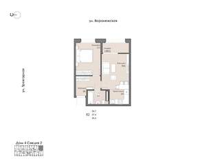 1-к квартира, вторичка, 40м2, 9/9 этаж