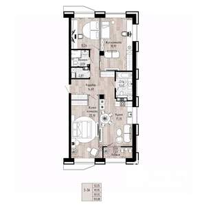 3-к квартира, вторичка, 102м2, 7/15 этаж