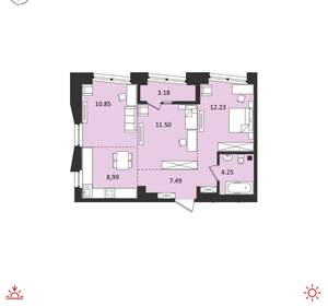 3-к квартира, вторичка, 58м2, 4/18 этаж