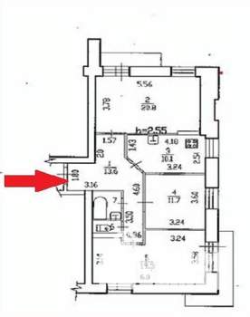 3-к квартира, вторичка, 82м2, 3/13 этаж