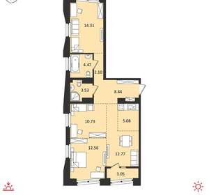 4-к квартира, вторичка, 77м2, 17/19 этаж