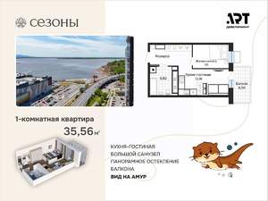 1-к квартира, вторичка, 36м2, 19/23 этаж