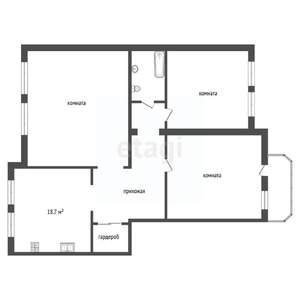 3-к квартира, вторичка, 118м2, 1/7 этаж