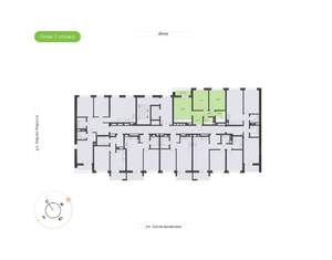 2-к квартира, вторичка, 58м2, 7/7 этаж