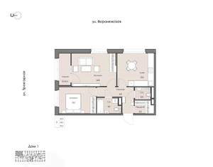 2-к квартира, вторичка, 57м2, 6/20 этаж